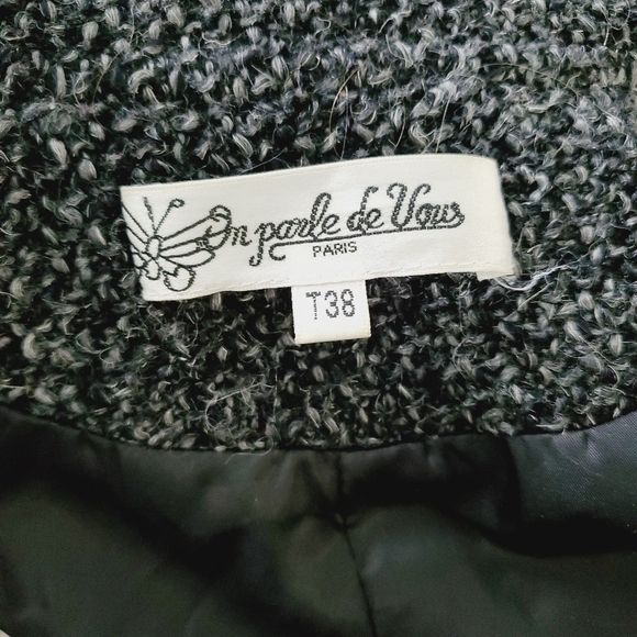 On Parle De Vous Black Pea Coat - Picture 4 of 6